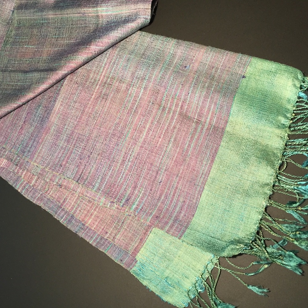 Thai raw silk scarf. High quality. Purchased in Thailand.